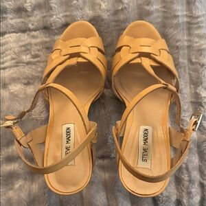 Steve Madden Beige Strappy Sandals